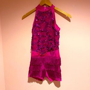 Kids fringe dance costume